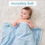 Viviland Baby Towels and Baby Wash Cloths Set Hooded Baby Towels Baby Wipes Absorbent Bath Face Towels Burp Cloths or Face Towels for Girl Boy 6-Pack Size 28 x 28 Inch(Lion)