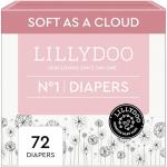 LILLYDOO Baby Diapers - Size 1 (4+ lbs), Half-Monthly Supply (72 Count), Leak Protection, Skin-Friendly, Ultrasoft, Perfume- & Chlorine-Free, Hypoallergenic, Dermatologist Tested, Oeko-TEX®