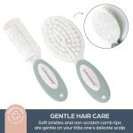 Dreambaby Neat & Tidy 9pc Wheatgrass Baby Grooming Kit - Eco-Friendly Baby Care Kit with Cotton & Cork Travel Bag - Soft Brush, Comb, Safety Scissors, Nail Clippers - Less Plastic Waste