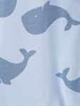 Simple Joys by Carter's Baby Boys' Cotton Sleeper Gown, Pack of 3, Heather/Stripe/Whales, 0-3 Months