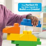 MEGA BLOKS First Builders Toddler Blocks Toys Set, Deluxe Building Bag with 150 Pieces and Storage, Creative Open-Ended Play, Blue, Ages 1+ Years (Amazon Exclusive)