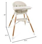Skip Hop Baby High Chair 4-in-1 Convertible High Chair, EON, Oat