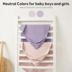 Susurration Hooded Baby Towels for Newborn 2 Pack 100% Muslin Cotton Towel for Babies，Highly Absorbent and Newborn Essential 30x30 Inch Pink&Purple