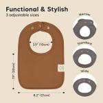 KeaBabies 8-Pack Organic Baby Bibs for Boys, Girls - Super Absorbent Cotton Drool Bibs for Baby Girl & Boy, Teething Toddler, Drooling Newborn, Ultra Soft & Machine Washable (Terracotta)