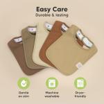 KeaBabies 8-Pack Organic Baby Bibs for Boys, Girls - Super Absorbent Cotton Drool Bibs for Baby Girl & Boy, Teething Toddler, Drooling Newborn, Ultra Soft & Machine Washable (Terracotta)