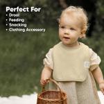 KeaBabies 8-Pack Organic Baby Bibs for Boys, Girls - Super Absorbent Cotton Drool Bibs for Baby Girl & Boy, Teething Toddler, Drooling Newborn, Ultra Soft & Machine Washable (Terracotta)