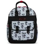 Disney Diaper Bag Backpack with Changing Pad Mickey Mouse – 16” Nylon Baby Bag for Parents, Insulated Bottle Holders, Multiple Storage Pockets