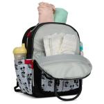 Disney Diaper Bag Backpack with Changing Pad Mickey Mouse – 16” Nylon Baby Bag for Parents, Insulated Bottle Holders, Multiple Storage Pockets