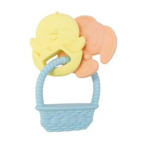 Nuby Easter Silicone Teether Toy for Babies – 100% Silicone, Multiple Soothing Surfaces for Sore Gums, Easy-Grip Design for Hand-Eye Coordination, Perfect Easter Basket Stuffer