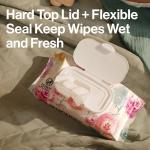 The Honest Company Baby Wipes for Sensitive Skin, Hypoallergenic, Fragrance-Free, Multi-Use, Rose Blossom Design, 576 Count (6 Packs of 96)