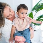 Comfy Cubs Muslin Bibs for Babies, Pack of 8 - Soft and Highly Absorbent, Feeding, Drool and Teething Bib, Adjustable Snaps - Stylish & Colorful Unisex Designs, Giftable Set - Multicolor