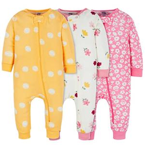 Onesies Brand Baby Girls 3-Pack Snug Fit One-Piece Cotton Pajamas, Fox, 12 Months