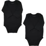 123 Bear Baby Cotton Spandex Infant Bodysuits Long Sleeve and Short Sleeve (Blk New 2-Pack Long Sleeve, 0-3 Months)