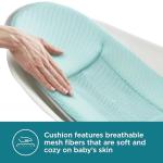 Contours Oasis 4-in-1 Baby Bathtub, Infant Bath Seat, Newborn Toddler Support, Portable, Quick-Dry Mesh Pad, Grow-with-Me, Comfortable, Cleanable, Compact, Non-Slip Base, Blue and White, 0-24 Months