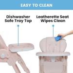 Little Folks by Delta Children 2-in-1 SlimFold High Chair for Babies and Toddlers, Pink