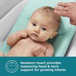 Contours Oasis 4-in-1 Baby Bathtub, Infant Bath Seat, Newborn Toddler Support, Portable, Quick-Dry Mesh Pad, Grow-with-Me, Comfortable, Cleanable, Compact, Non-Slip Base, Blue and White, 0-24 Months