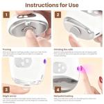 2026 New 3-in-1 Electric Nail Clipper with Polishing & LED Lamp, Nail Filing Storage, 3 Adjustable Speeds, Suitable for Elderly, Adults & Infants