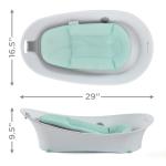 Contours Oasis 4-in-1 Baby Bathtub, Infant Bath Seat, Newborn Toddler Support, Portable, Quick-Dry Mesh Pad, Grow-with-Me, Comfortable, Cleanable, Compact, Non-Slip Base, Blue and White, 0-24 Months