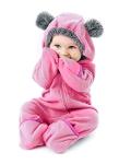 Cuddle Club Fleece Baby Bunting Bodysuit – Infant One Piece Kids Hooded Romper Outerwear Toddler Jacket