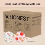 The Honest Company Comfort Dry Diapers, Hypoallergenic, Fragrance-Free, Sensitive Skin, Just Peachy + Flower Power, Super Club Box Size 3 (16–28 lbs), 120 Count