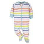 Onesies Brand Baby Girls' 4-Pack Sleep 'N Play Footies Multi Pack, Pink Unicorns, 6-9 Months