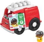 Mega Bloks First Builders Toddler Building Blocks Toy Set, Freddy Firetruck with 6 Pieces and Storage, 1 Figure, Red, Ages 1+ Years
