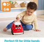 Mega Bloks First Builders Toddler Building Blocks Toy Set, Freddy Firetruck with 6 Pieces and Storage, 1 Figure, Red, Ages 1+ Years
