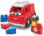 Mega Bloks First Builders Toddler Building Blocks Toy Set, Freddy Firetruck with 6 Pieces and Storage, 1 Figure, Red, Ages 1+ Years