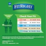 FitRight Adult Diapers, Extra Heavy Absorbency, XL (Waist Size 56in-64in), 80 Count, OptiFit Incontinence Briefs for Men and Women, Disposable, Moisture Wicking, Leak Protection,