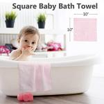 BESSLEE 6 Pack Baby Girl Washcloths Bulk for Newborn, Extra Soft Face Bath Towel for Toddler, Absorbent Kids Wash Rag for Body, 70% Rayon Derived from Bamboo, 30% Cotton, 10"x10", Purple/Pink/Rose