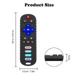 2-Pack Baby Remote Control Teether Toy for Babies 0-18 Months Silicone Infant Teething Toys Boys Girls Infants Teething Toys (Black + Gray)