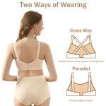 4HOW Hands-Free Breast Pump Bra for Breastfeeding, Adjustable Breast-Pumps Holding and Nursing