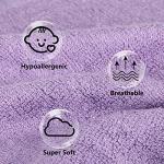 BESSLEE 6 Pack Baby Girl Washcloths Bulk for Newborn, Extra Soft Face Bath Towel for Toddler, Absorbent Kids Wash Rag for Body, 70% Rayon Derived from Bamboo, 30% Cotton, 10"x10", Purple/Pink/Rose