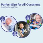 2-Pack Baby Remote Control Teether Toy for Babies 0-18 Months Silicone Infant Teething Toys Boys Girls Infants Teething Toys (Black + Gray)