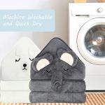 ROXANEPIG 2 Pack Hooded Baby Towels - Premium Ultra Soft Organic Baby Bath Towel – Absorbent and Hypoallergenic Towels for Baby Boy Girl, Toddler, Newborn Essentials (Elephant & Bear)
