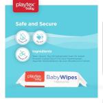 Playtex Baby Wipes, Fragrance Free, 72 Ct, 3-Pack, Dermatologist Tested Soft and Gentle Baby Face and Hand Wipes, pH Balanced, Hypoallergenic, Free of Alcohol, Parabens and Phthalates