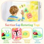 MTTIERY Baby Toys 6-12 Months, 6 in 1 Montessori Toys for Toddlers 1-3, Infant Sensory Pull String Toy, Fidget Spinners Soft Baby Blocks Stacking Cups, Baby Gifts for 1 Year Old