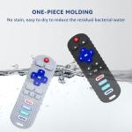 2-Pack Baby Remote Control Teether Toy for Babies 0-18 Months Silicone Infant Teething Toys Boys Girls Infants Teething Toys (Black + Gray)