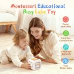 MTTIERY Baby Toys 6-12 Months, 6 in 1 Montessori Toys for Toddlers 1-3, Infant Sensory Pull String Toy, Fidget Spinners Soft Baby Blocks Stacking Cups, Baby Gifts for 1 Year Old