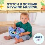Kids Preferred Disney Baby Stitch with Scrump Key Wind Musical - Soft Material, Plays You are My Sunshine, Swaying Head, Ages 0 Months and Up, 9 in