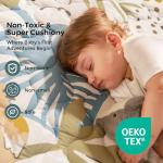 Momcozy Baby Play Mat for Floor, 50x50 Thickened Playpen Mat, Playmate for Baby Tummy Time, Waterproof & Non-Slip, Foldable Outdoor Mat with Carrying Handle, Forest World