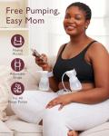 Momcozy Hands Free Pumping Bra, Adjustable Breast-Pumps Holding and Nursing Bra, Suitable for Breastfeeding-Pumps by Lansinoh, Philips Avent, Spectra, Evenflo and More Black