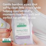 Aleva Naturals Bamboo Baby Nose 'n' Blows Wipes for Cleaning Stuffy Noses with Saline, Natural and Organic Formula, Extra Strong and Ultra-Soft, Biodegradable - Value Pack 30ct X 3= 90 Wipes