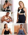 Momcozy Hands Free Pumping Bra, Adjustable Breast-Pumps Holding and Nursing Bra, Suitable for Breastfeeding-Pumps by Lansinoh, Philips Avent, Spectra, Evenflo and More Black