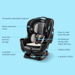 Graco Extend2Fit Convertible Baby Car Seat, Rear and Forward Facing, Adjustable Extension Panel for Extra Legroom, Gotham