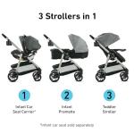 Graco Redmond Modes Pramette Stroller, 3-in-1 Convertible: Car Seat Carrier, Infant Pramette to Toddler Stroller with Reversible Seat and One-hand Fold