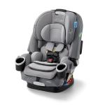 Graco 4Ever DLX 4-in-1 Car Seat, Charlie| Infant to Toddler Car Seat, with 10 Years of Use | Rear-Facing, Forward-Facing and Booster Modes | Safe, Comfortable and Convenient