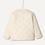 Amazon Essentials x Sofia Grainge Baby Girls' Midweight Quilted Field Jacket with Ruffle, Ivory, 12 Months