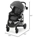 Graco Redmond Modes Pramette Stroller, 3-in-1 Convertible: Car Seat Carrier, Infant Pramette to Toddler Stroller with Reversible Seat and One-hand Fold