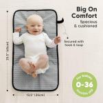 KeaBabies Portable Diaper Changing Pad, Easy Wipe Clean - Foldable Waterproof Baby Changing Mat for Diaper Bag, Compact, Lightweight, 25x13 Newborn, Infant, Baby Changer Travel Essential (Black Geo)
